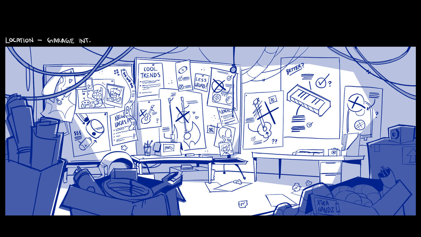 Nexus and Mimo's Garage rough concept Nexus and Mimo's Garage rough concept